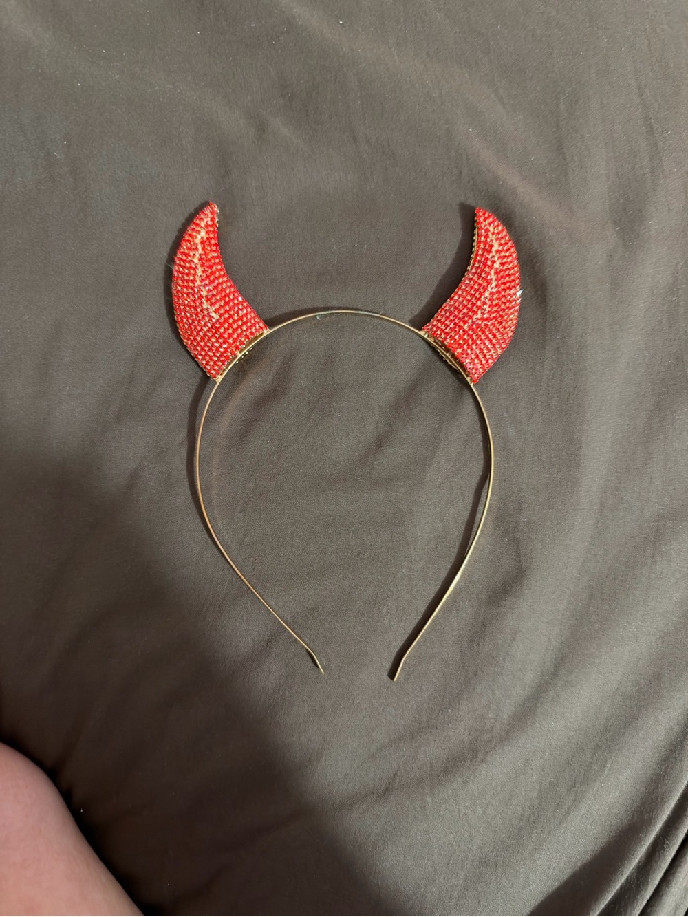Windsor Red Jeweled Devil Horn Headband